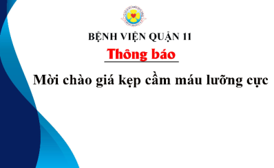 Thông báo mời chào giá kẹp cầm máu lưỡng cực
